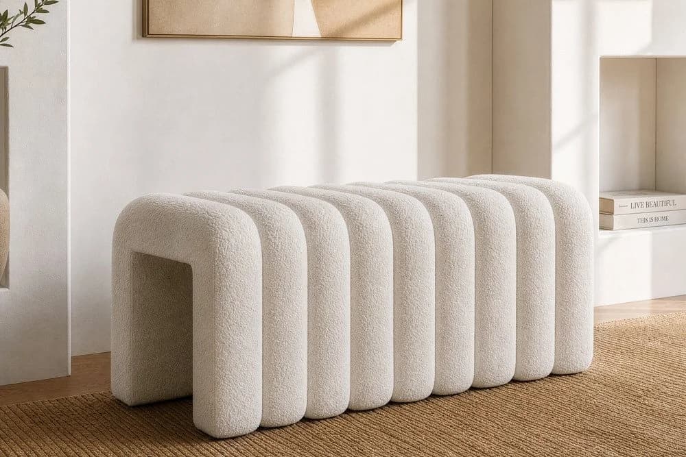 riess-ambiente Polsterbank VOGUE Beige Bouclé - Bild 2