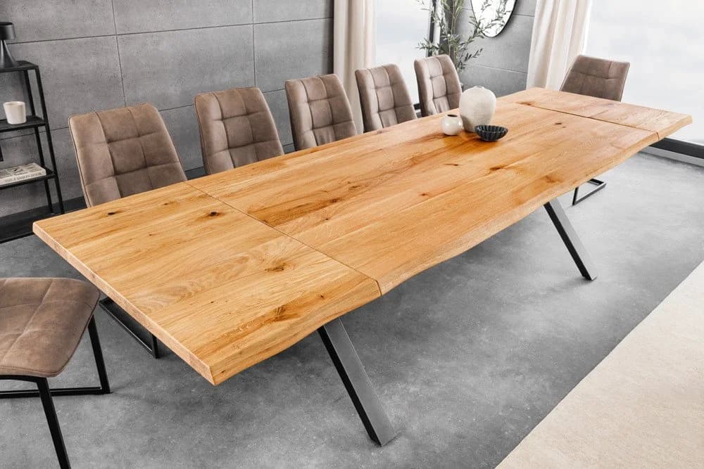 riess-ambiente Esstisch WILD OAK Eiche massiv mit Ansteckplatten Industrial - Bild 4