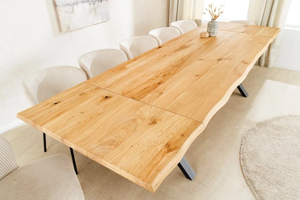 riess-ambiente Esstisch WILD OAK Eiche massiv mit Ansteckplatten Industrial - Bild 5