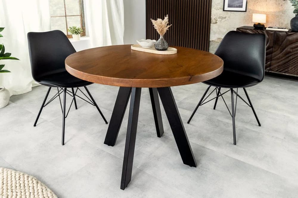 riess-ambiente Esstisch IRON CRAFT rund braun/schwarz Industrial Design - Bild 2