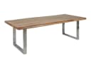 riess-ambiente Baumkantentisch MAMMUT Akazie Silber U-Gestell Bild 1