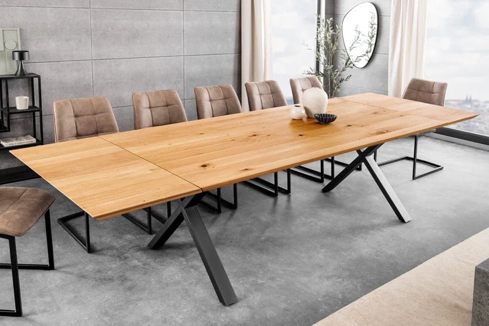 riess-ambiente Esstisch WILD OAK Eiche massiv mit Ansteckplatten - Bild 2