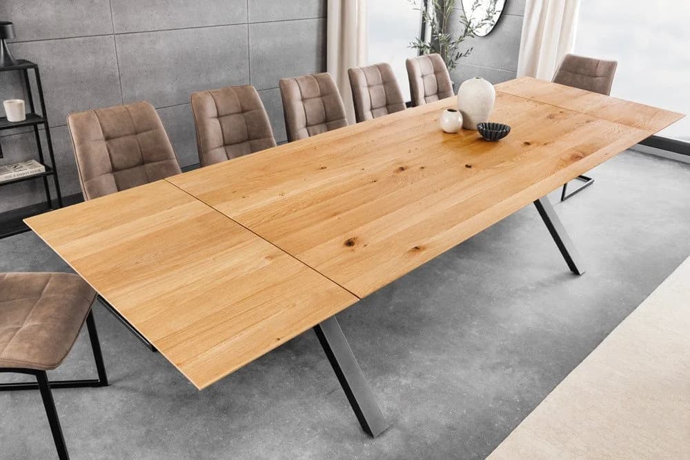 riess-ambiente Esstisch WILD OAK Eiche massiv mit Ansteckplatten - Bild 4