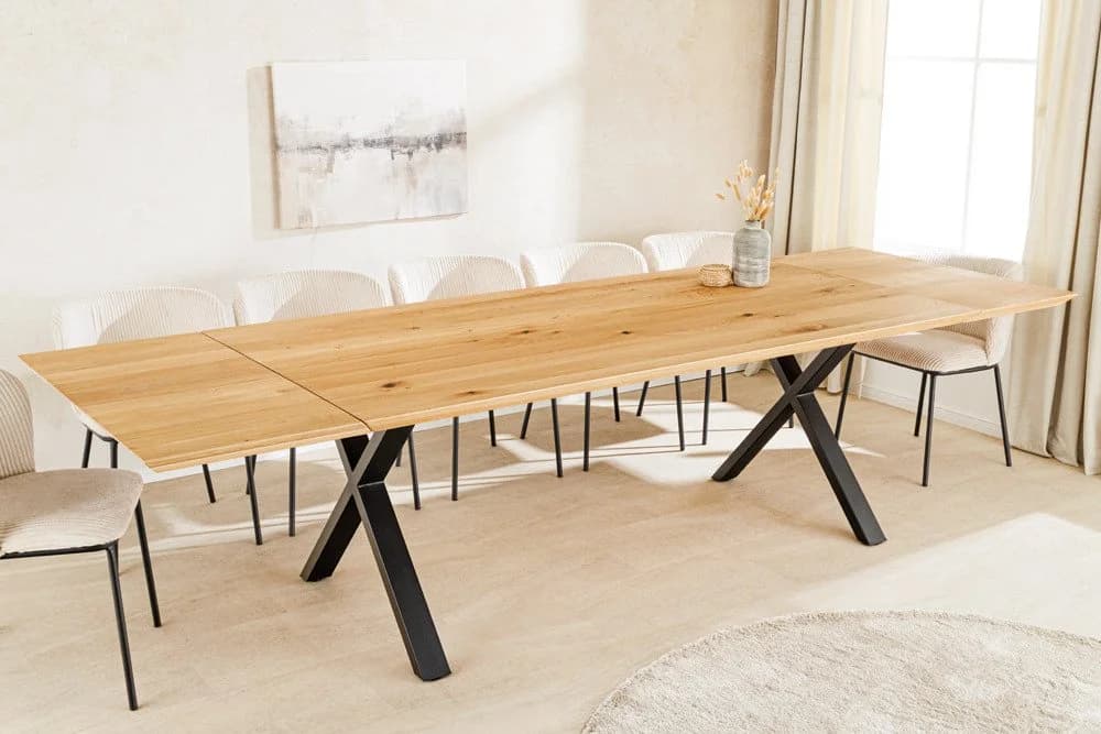 riess-ambiente Esstisch WILD OAK Eiche massiv mit Ansteckplatten - Bild 5