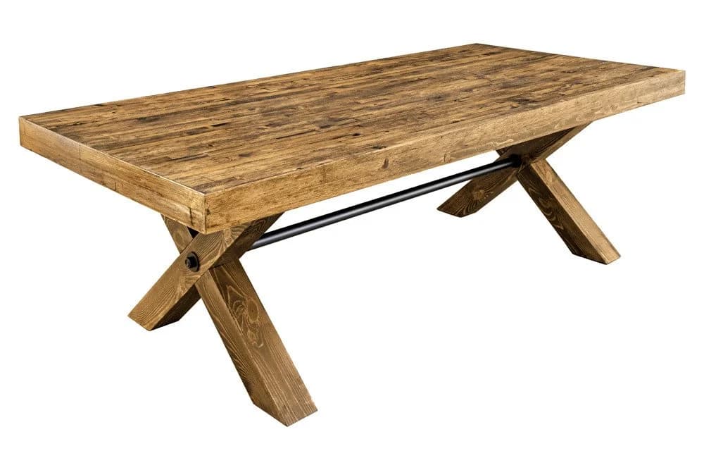 riess-ambiente Esstisch GOLIATH 210cm Pinie Metall X-Gestell
