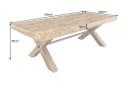 riess-ambiente Esstisch GOLIATH 210cm Pinie Metall X-Gestell Bild 3