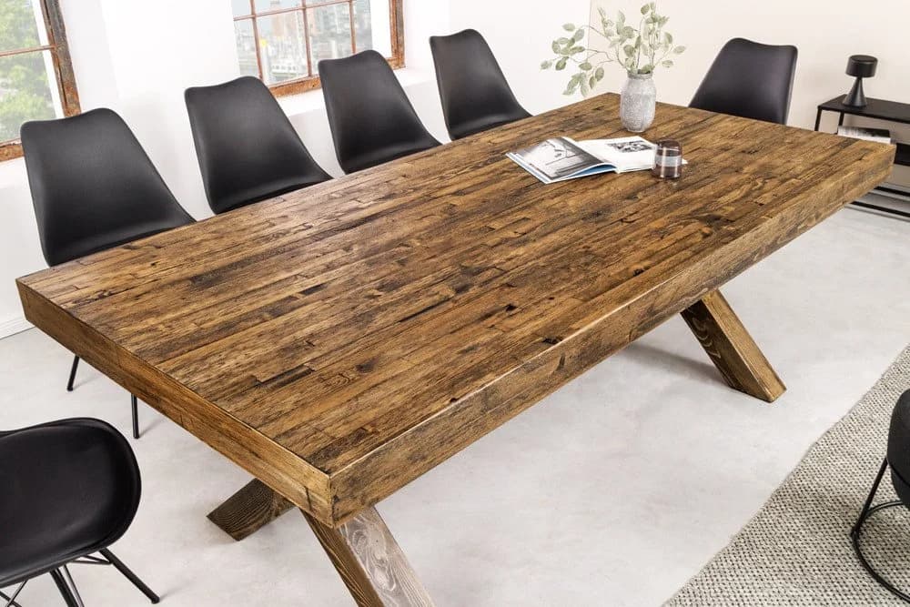 riess-ambiente Esstisch GOLIATH 210cm Pinie Metall X-Gestell - Bild 4