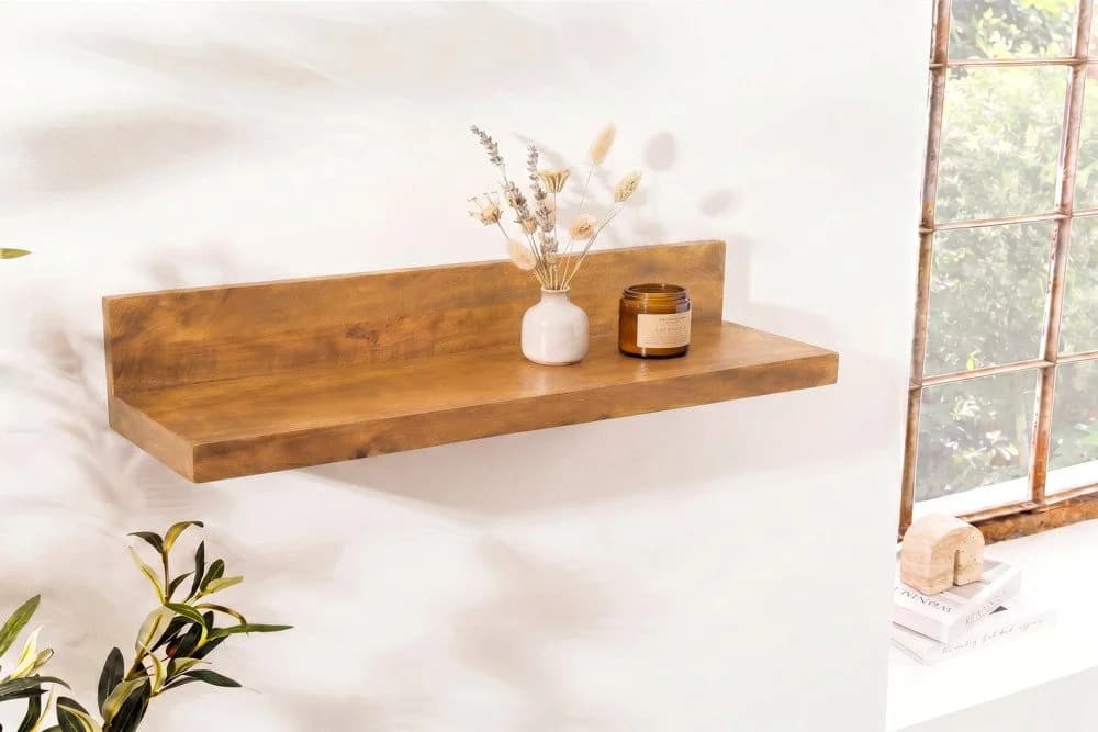 riess-ambiente Wandregal MAKASSAR 80cm braun Mango-Massivholz - Bild 2