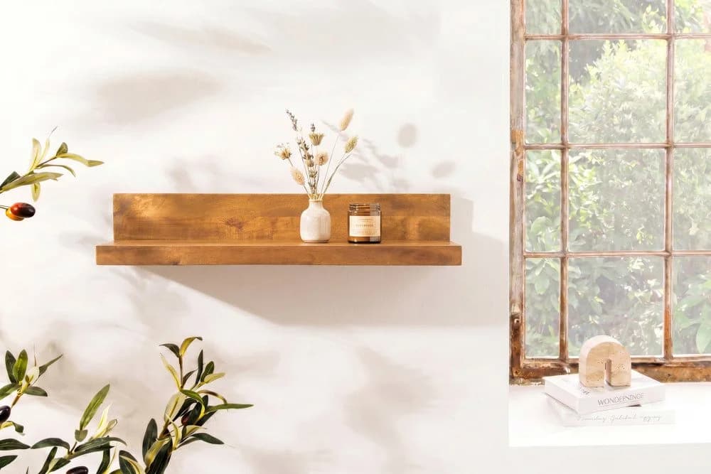 riess-ambiente Wandregal MAKASSAR 80cm braun Mango-Massivholz - Bild 4