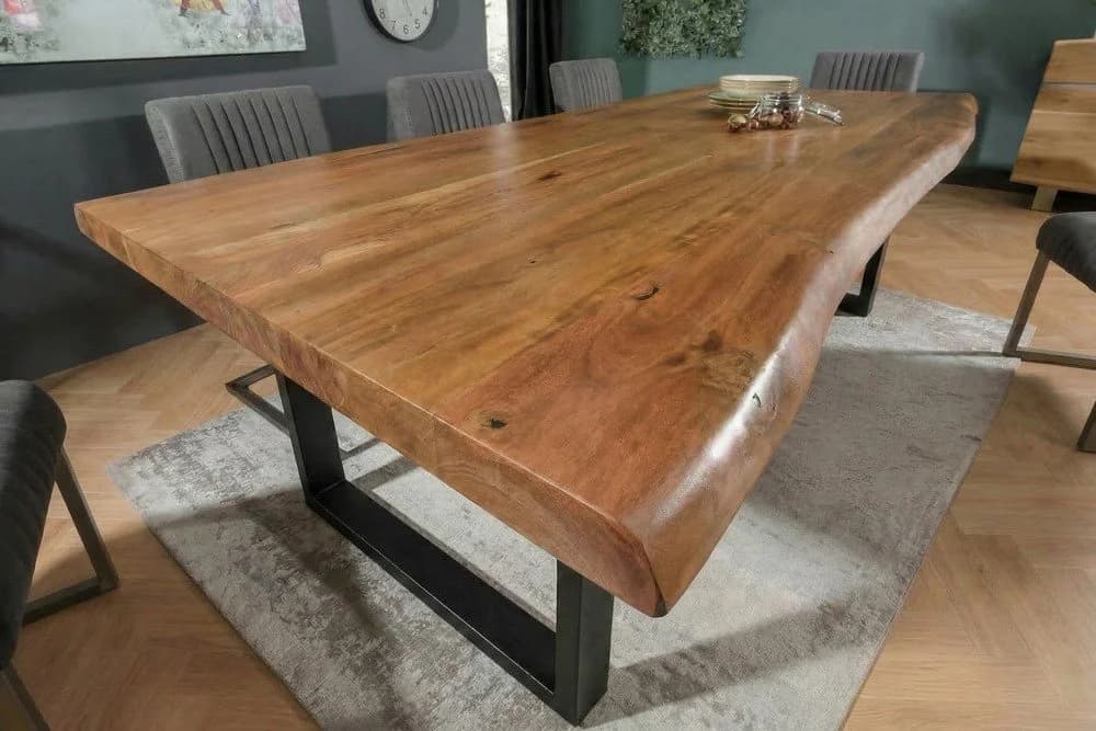 riess-ambiente Esstisch MAMMUT 220cm Akazie massiv schwarz - Bild 3