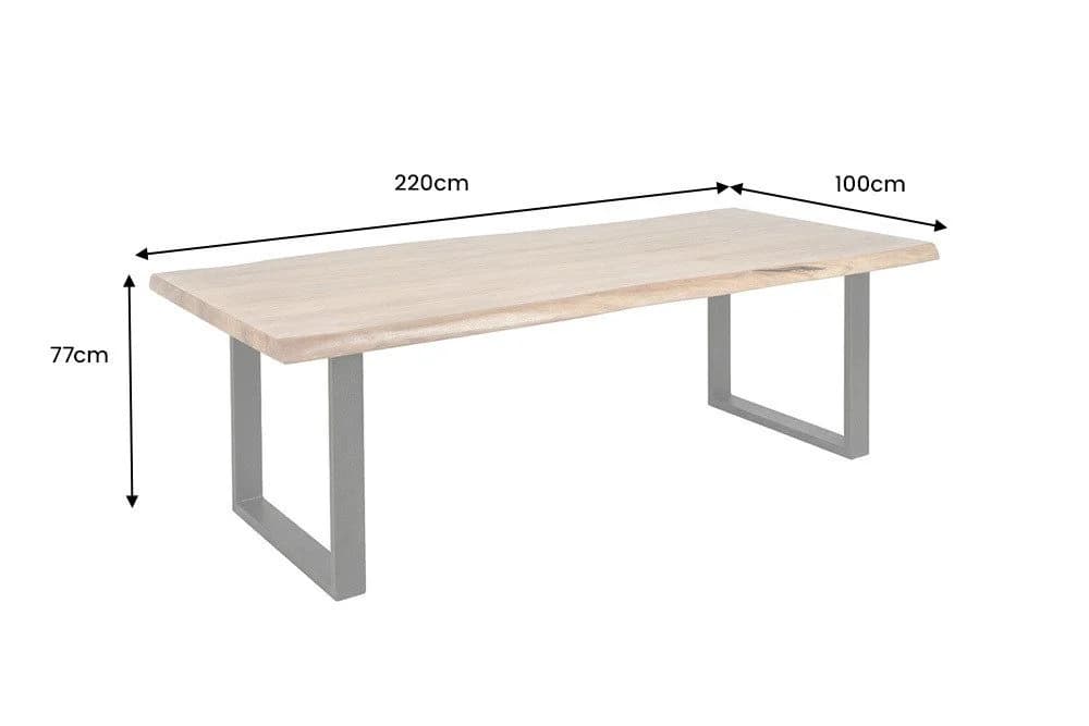 riess-ambiente Esstisch MAMMUT 220cm Akazie massiv schwarz - Bild 5
