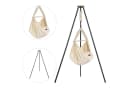 Stubenbett Federwiege Bio Anthrazit mit Tipi-Design Bild 1
