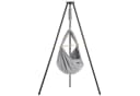 Stubenbett Federwiege Bio Grey Tipi Anthrazit mit Schafwolle Bild 2