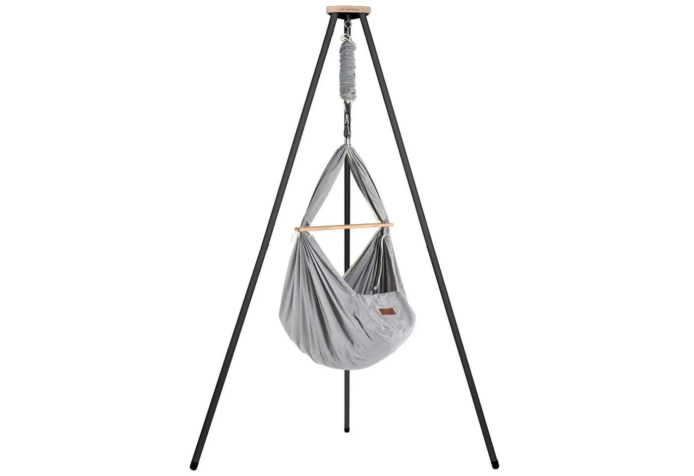 Stubenbett Federwiege Bio Grey Tipi Anthrazit mit Schafwolle - Bild 2