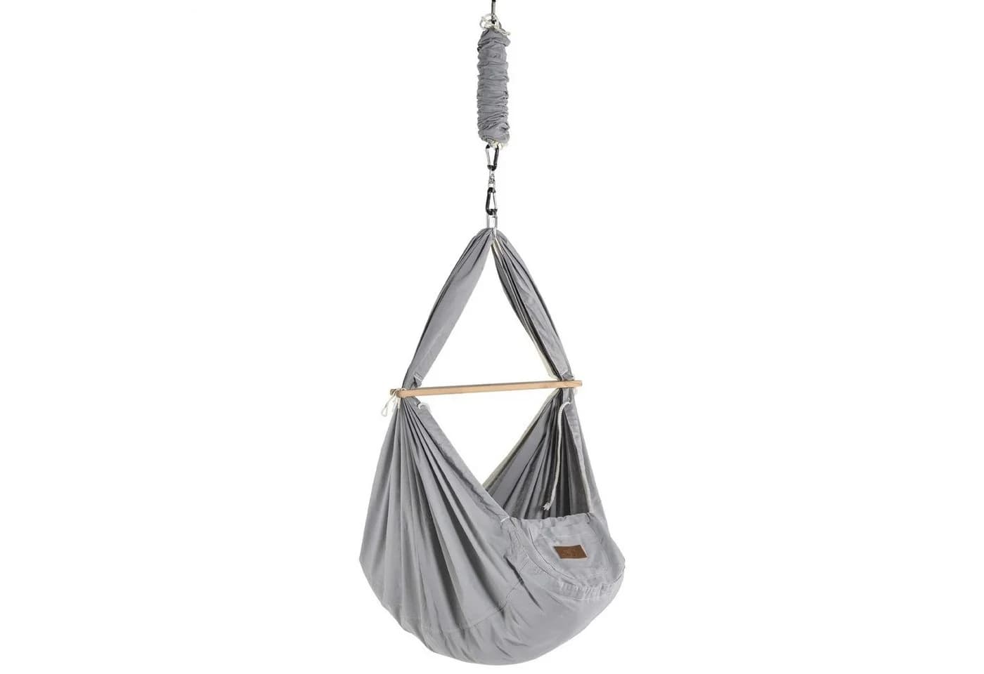 Stubenbett Federwiege Bio Grey Tipi Anthrazit mit Schafwolle - Bild 4