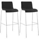 CLP Barhocker 2er Set mit Lehnen Hover, stapelbar, Stoffbezug, Metallgestell Bild 2