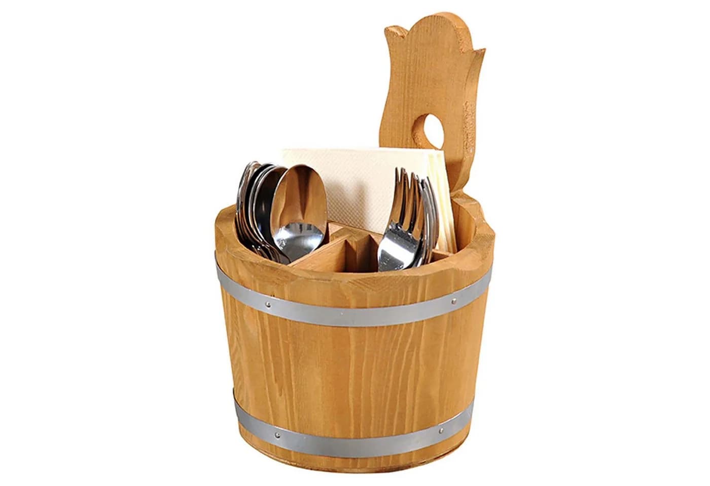Kesper Besteckbox 8-tlg. Kiefernholz 3-fach Einteilung Natur - Bild 3