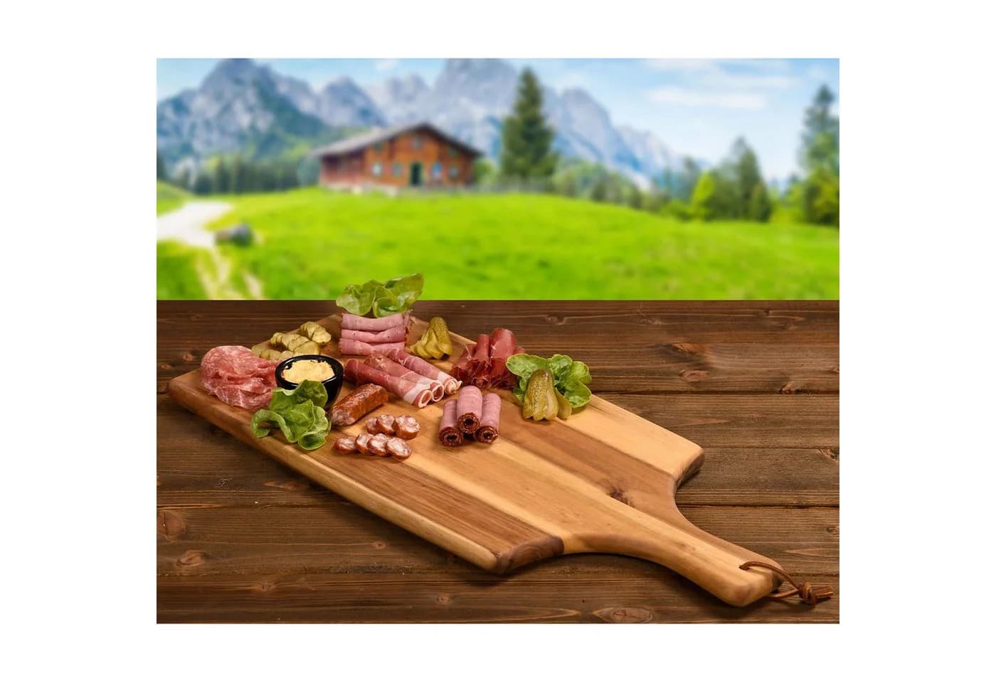 Kesper Servierbrett 4er Set Akazienholz mit Tragegriff - Bild 4