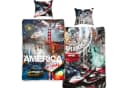 BERONAGE Wendebettwäsche USA Stars and Stripes 2-teilig 135x200 + 80x80 cm Bild 2