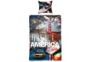 BERONAGE Wendebettwäsche USA Stars and Stripes 2-teilig 135x200 + 80x80 cm Bild 4