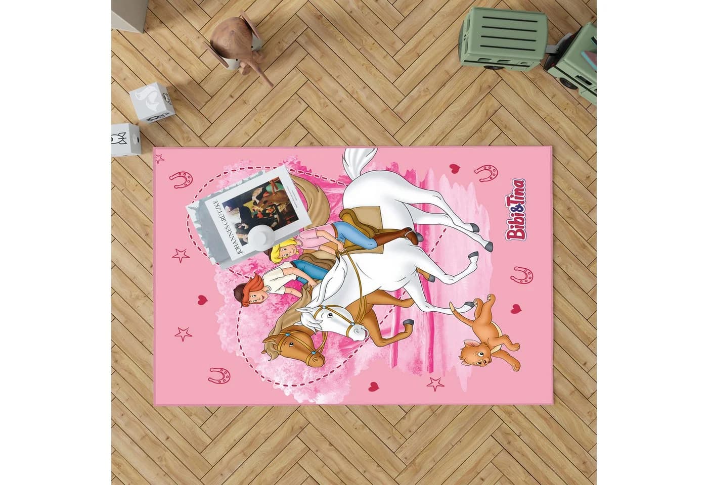 BERONAGE Kinderteppich Bibi und Tina Rosa 100x130 cm - Bild 3