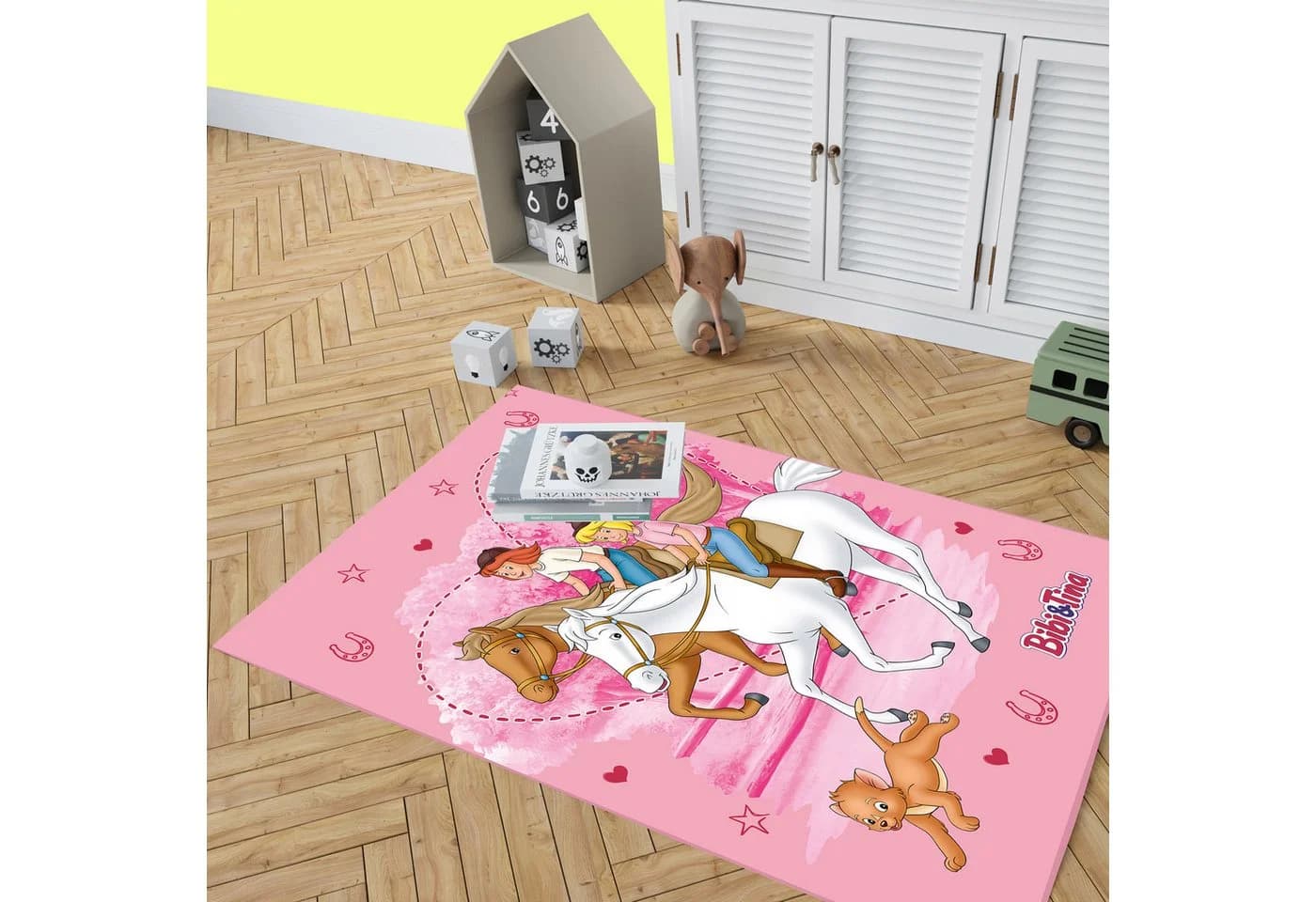 BERONAGE Kinderteppich Bibi und Tina Rosa 100x130 cm - Bild 5