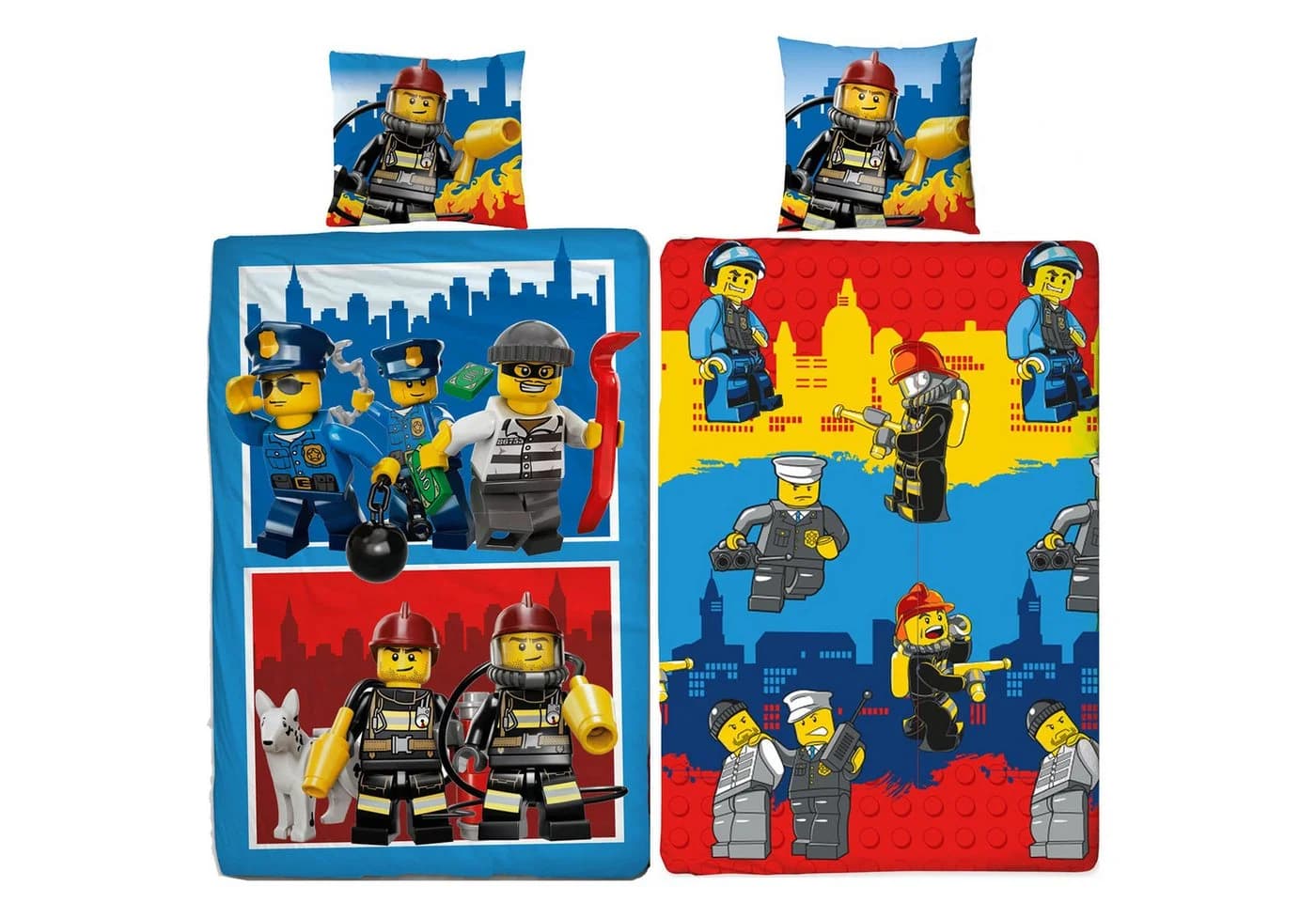 BERONAGE Kinderbettwäsche Lego City 100% Baumwolle 2-teilig - Bild 2