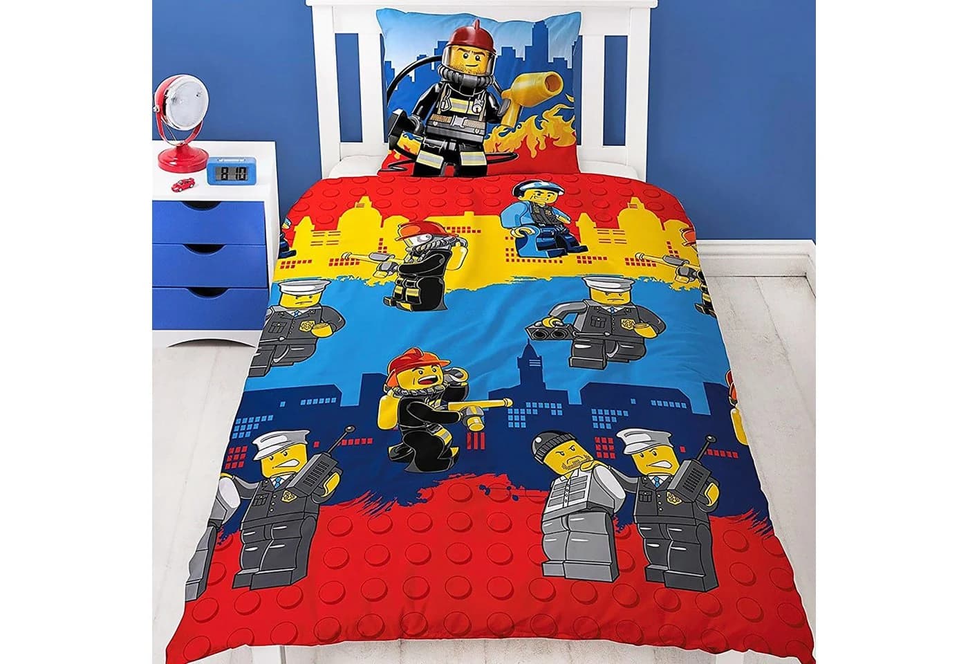 BERONAGE Kinderbettwäsche Lego City 100% Baumwolle 2-teilig - Bild 3