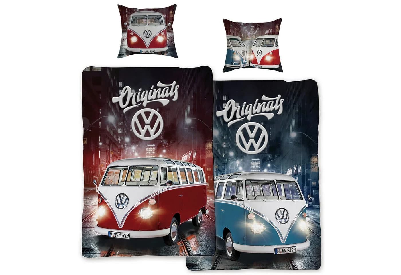 BERONAGE VW Bulli Bettwäsche Set 2-tlg. 100% Baumwolle - Bild 2