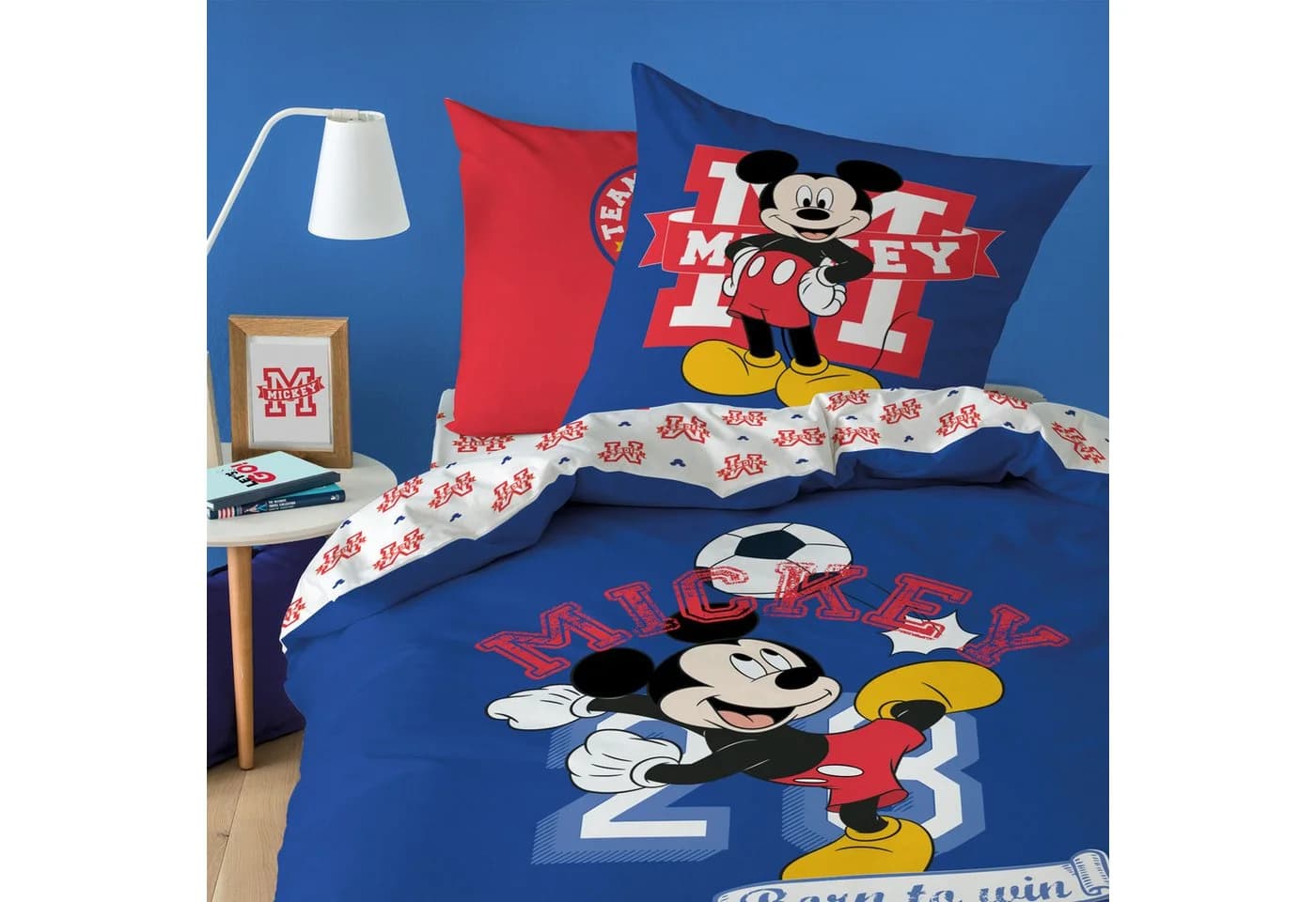 Kinder Bettwäsche Mickey Mouse und Fußball