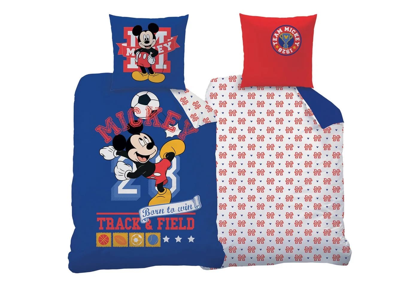 Kinder Bettwäsche Mickey Mouse und Fußball - Bild 2