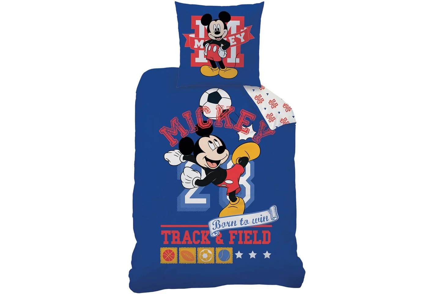 Kinder Bettwäsche Mickey Mouse und Fußball - Bild 3
