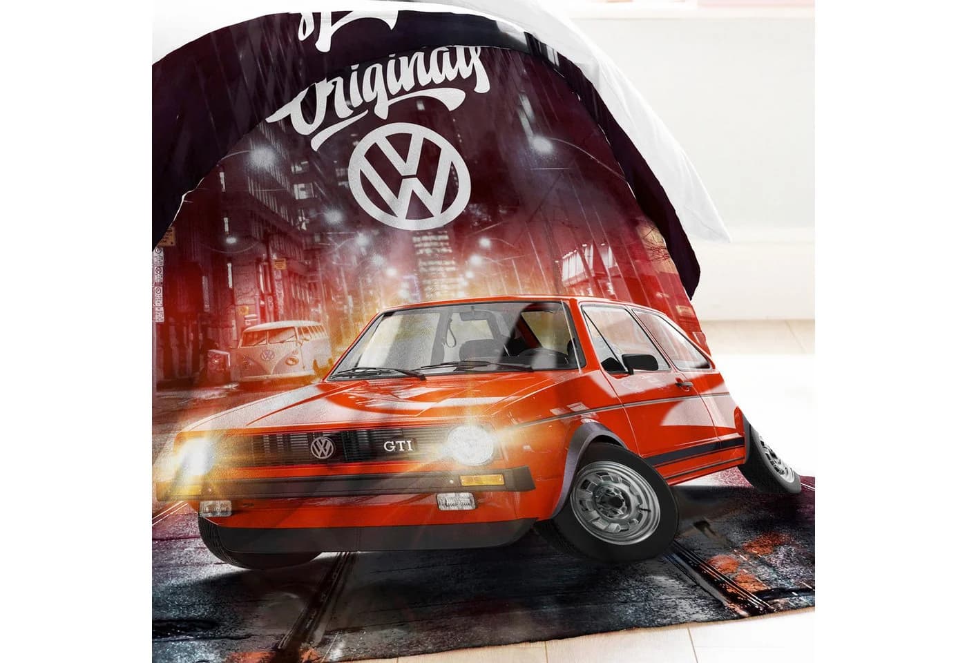 Wohndecke VW Volkswagen Golf GTI 088 130x170 cm Kusecheldecke Fleecedecke, BERONAGE