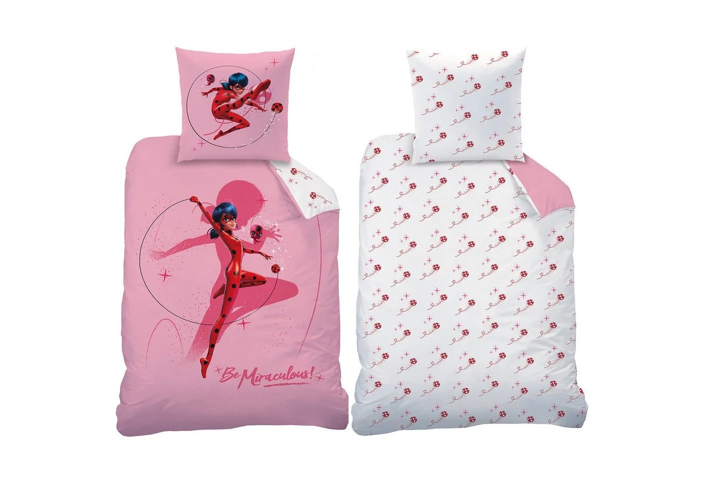 BERONAGE Kinderbettwäsche Miraculous Ladybug Shadow 100% Baumwolle Flanell - Bild 2