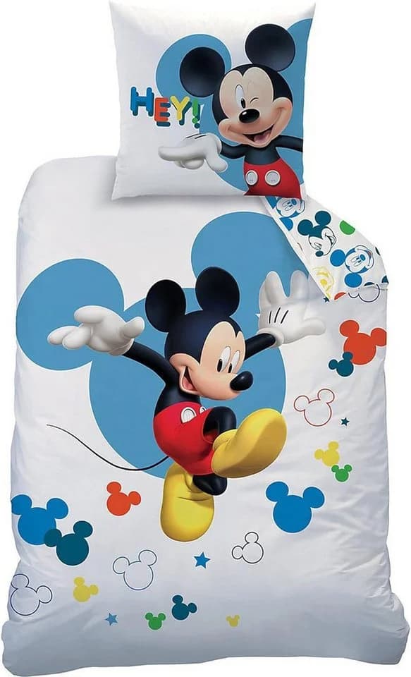 BERONAGE Kinderbettwäsche Mickey Mouse Jump 100% Baumwolle Renforcé - Bild 2