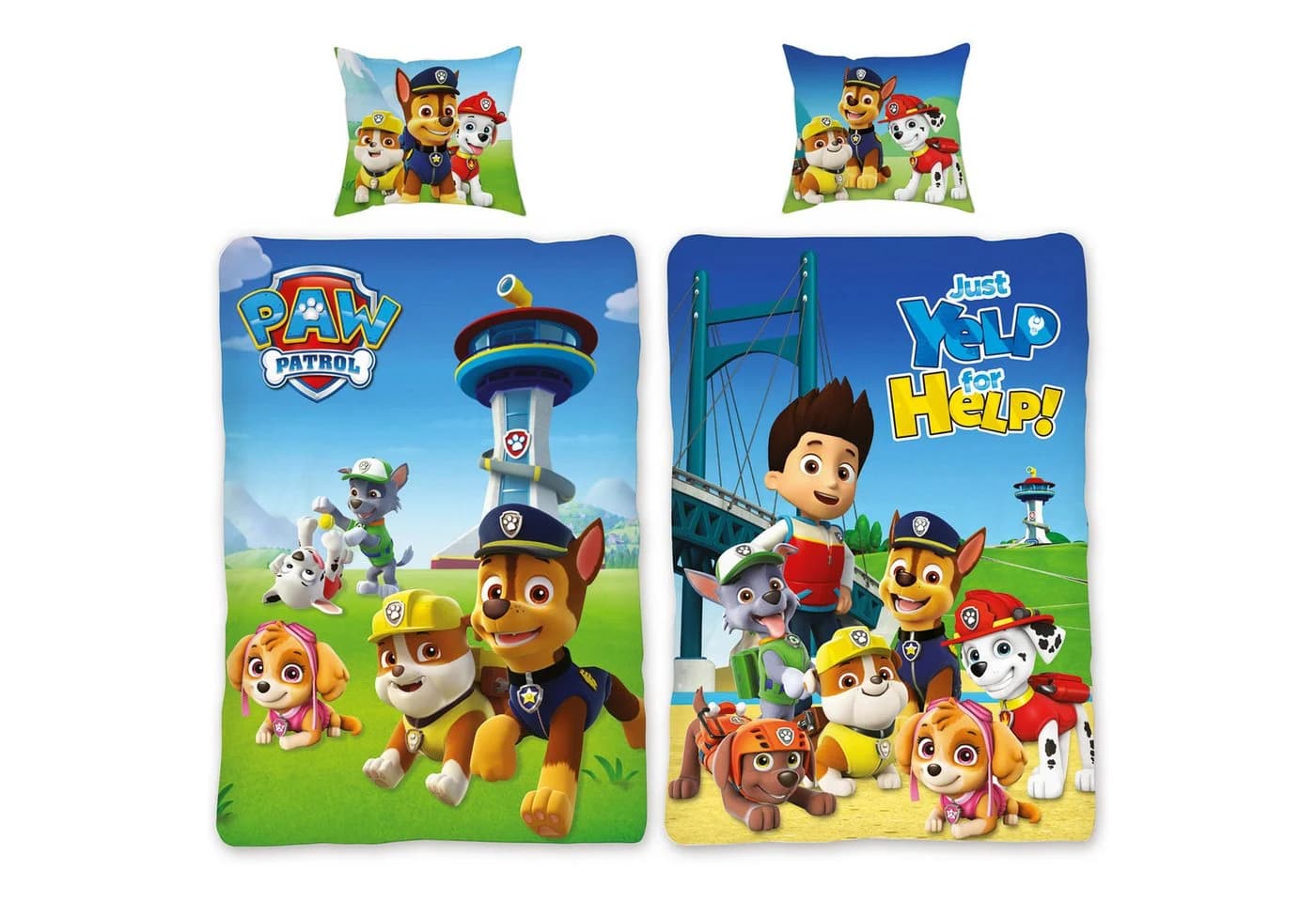 BERONAGE Kinderbettwäsche Paw Patrol Team Blau 100% Baumwolle - Bild 2
