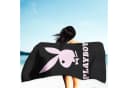 BERONAGE Playboy Badetuch Bunny Frottee Velours 100% Baumwolle Bild 3