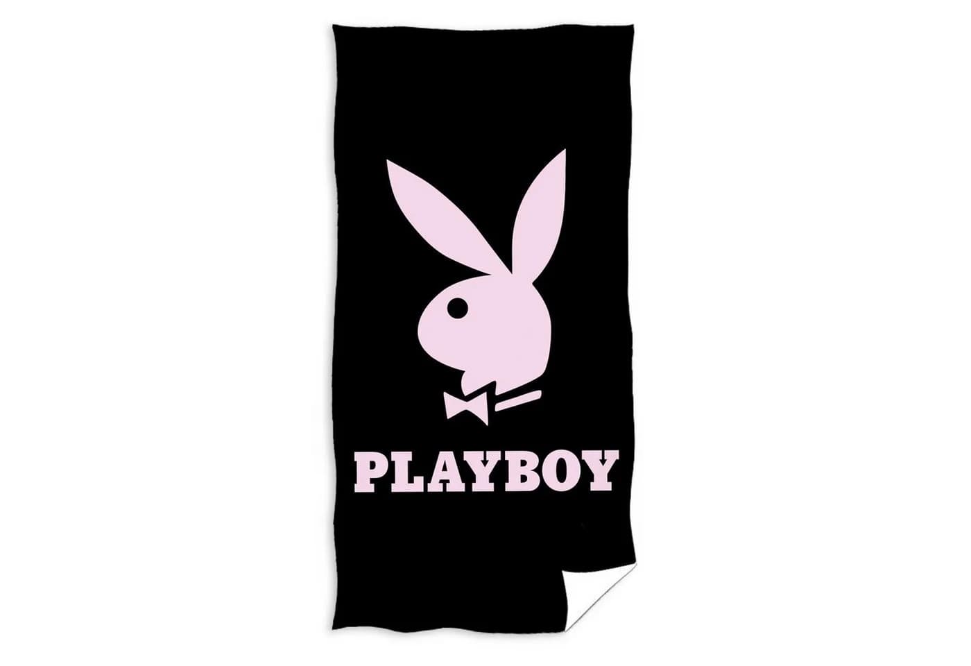 BERONAGE Playboy Badetuch Bunny Frottee Velours 100% Baumwolle - Bild 5