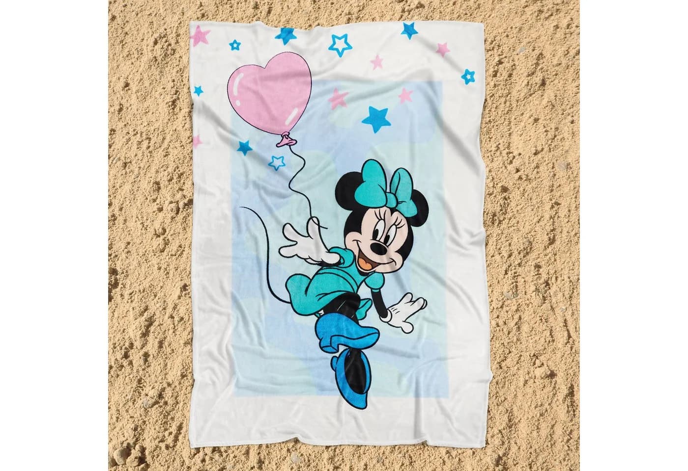 BERONAGE Minnie Mouse Kuscheldecke Blau/Rosa 130x170 cm Disney - Bild 3