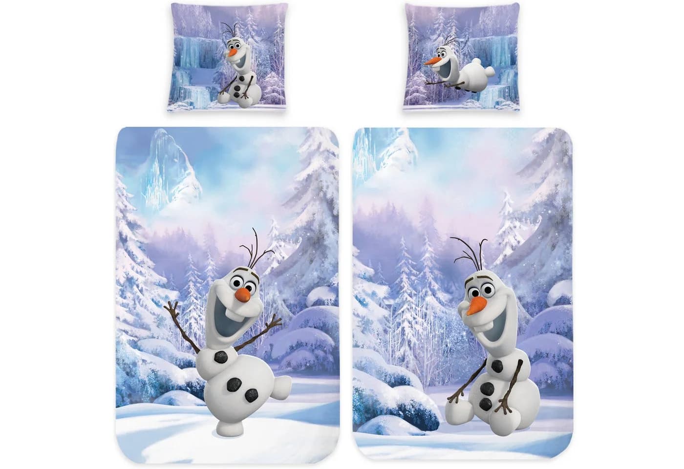 BERONAGE Kinderbettwäsche Frozen Olaf 100% Baumwolle Biber Flanell - Bild 2