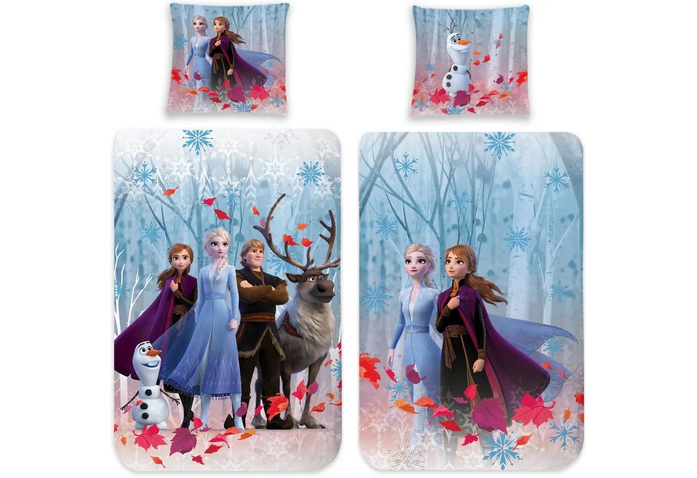 BERONAGE Kinderbettwäsche Frozen Die Eiskönigin Team Bettwäsche Biber Flanell - Bild 2
