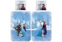 BERONAGE Kinderbettwäsche Frozen Die Eiskönigin 100% Baumwolle Blau Bild 2