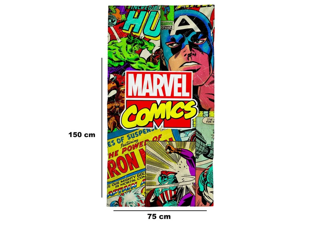 BERONAGE Marvel Strandtuch Comics 75x150 cm Baumwolle - Bild 3