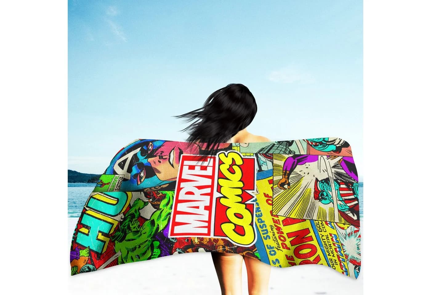 BERONAGE Marvel Strandtuch Comics 75x150 cm Baumwolle - Bild 4