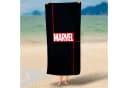 BERONAGE Marvel Strandtuch Logo Schwarz 100% Baumwolle Bild 1