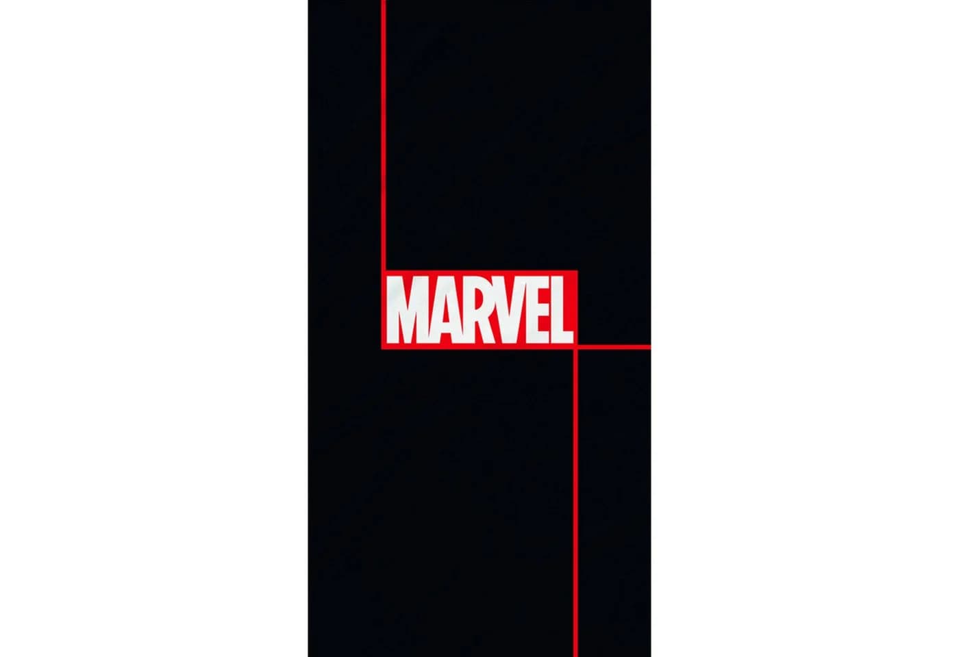 BERONAGE Marvel Strandtuch Logo Schwarz 100% Baumwolle - Bild 2