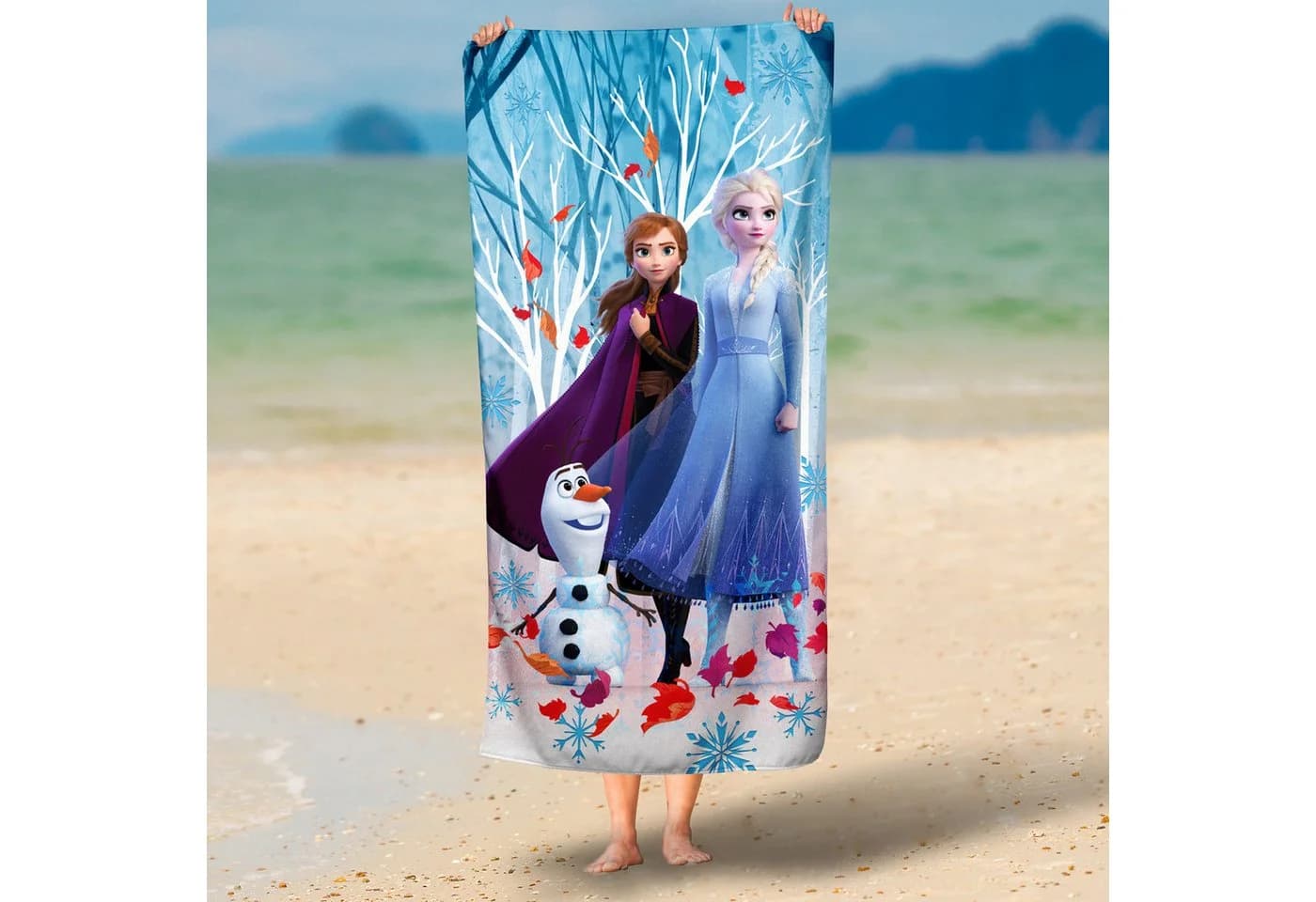 BERONAGE Strandtuch Frozen Team 75x150 cm Baumwolle - Bild 1