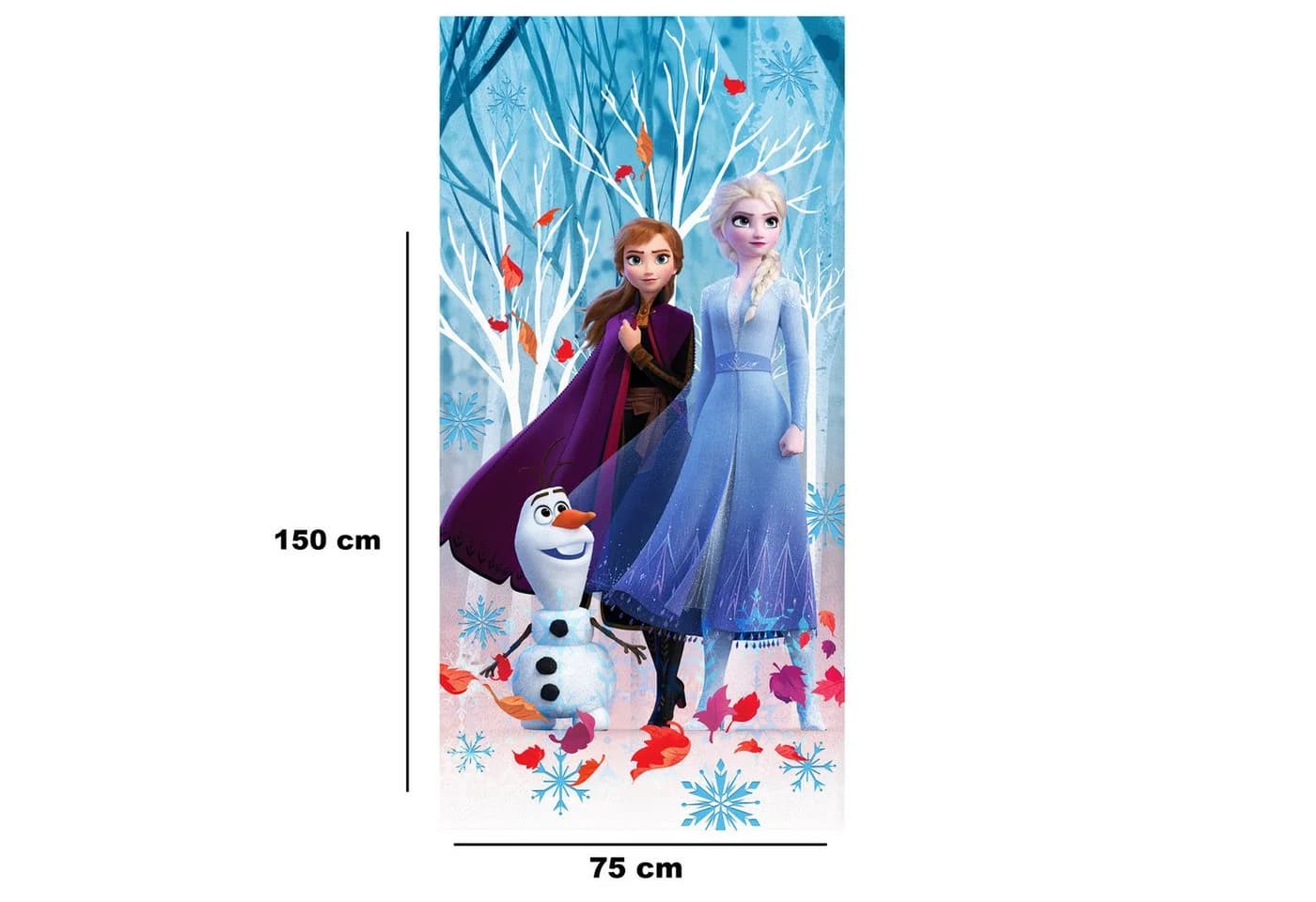 BERONAGE Strandtuch Frozen Team 75x150 cm Baumwolle - Bild 3