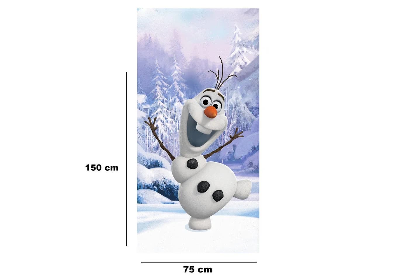 BERONAGE Frozen Strandtuch 75x150 cm Baumwolle Frottee - Bild 3