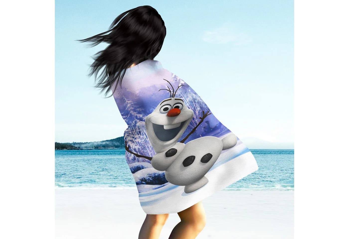 BERONAGE Frozen Strandtuch 75x150 cm Baumwolle Frottee - Bild 5